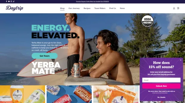 Daytrip Beverages website preview